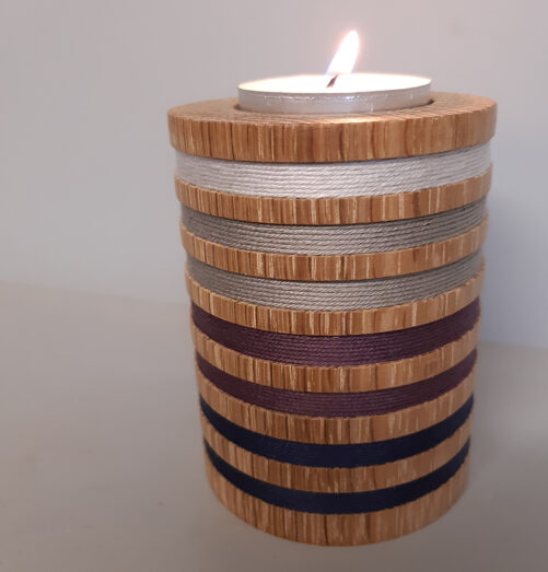 Multi thread tealight holder- mauve