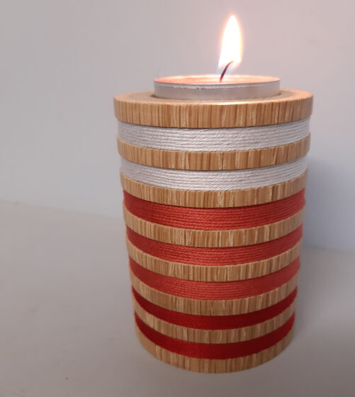 Multi thread tealight- red variation